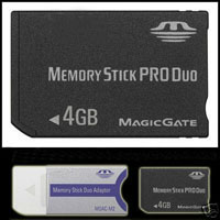 4GB memory stick pro duo For Sony