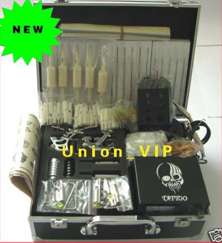 ( 2 tattoo machines kit, black Pro tattoo power .. )